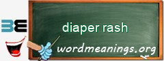WordMeaning blackboard for diaper rash